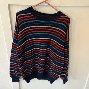 Vintage Hathaway Men's Large Striped Crewneck Sweater